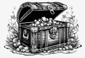 treasure chest tattoo idea