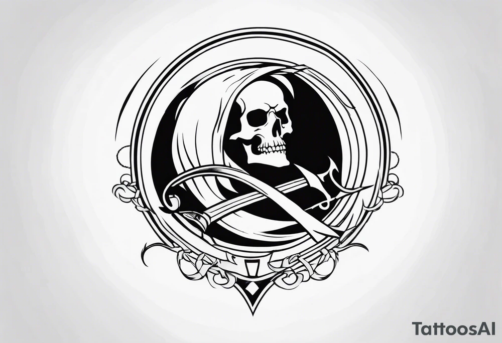 Stomach tattoo 
Reaper tattoo idea