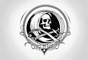 Stomach tattoo 
Reaper tattoo idea