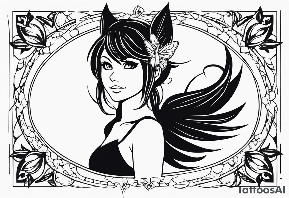 A fairy with a tail inspired by the logo of the show called Fairy Tail tattoo idea