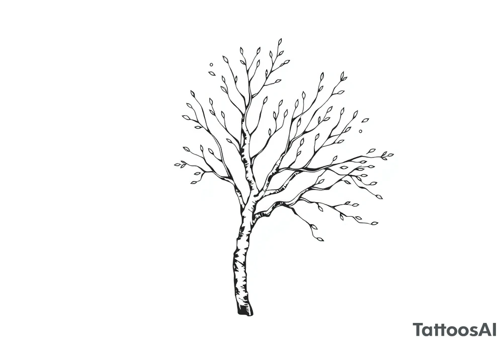 birch tree tattoo idea