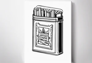 cigarettes box tattoo idea