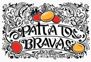 come on patatas be bravas tattoo idea
