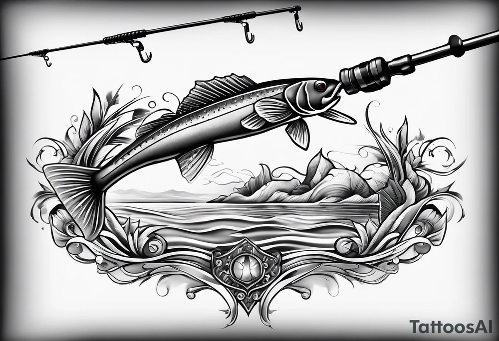 Fishing pole tattoo idea