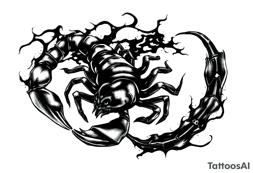 Scorpion Japanese style tattoo idea