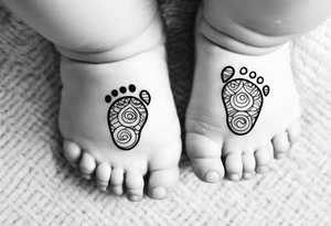 baby's foot tattoo idea