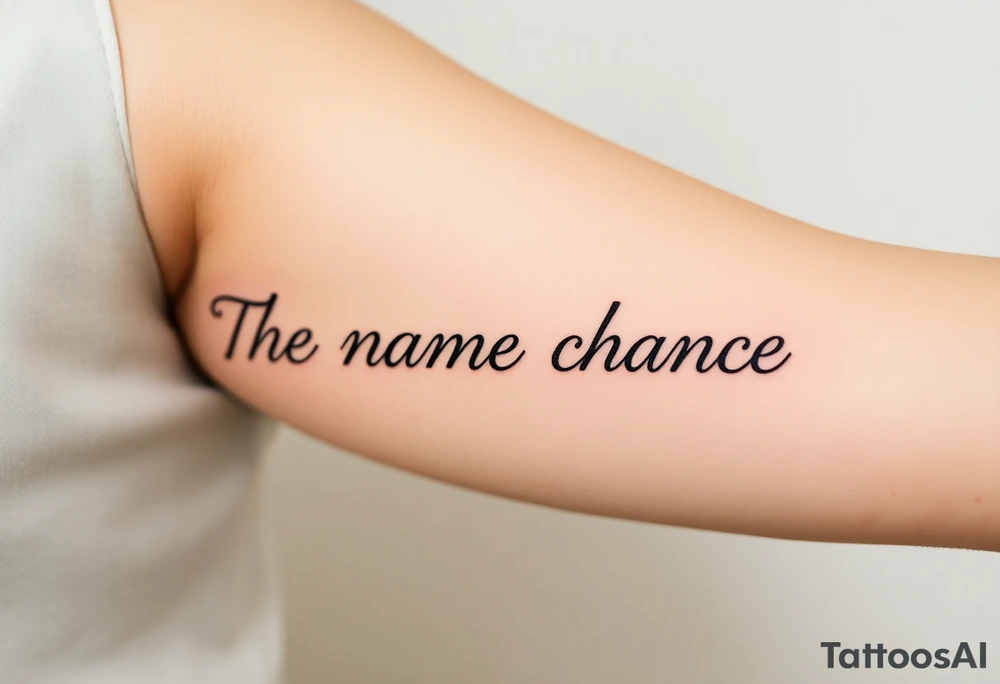 The name chance tattoo idea