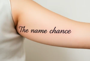 The name chance tattoo idea