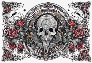Beautiful Eldridge horror creature, astrology thigh tattoo tattoo idea