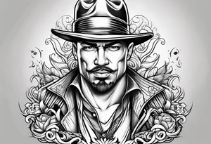 Gangster cartoon tattoo idea