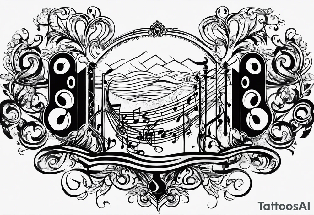 Staff music notation small tattoo on forearm tattoo idea