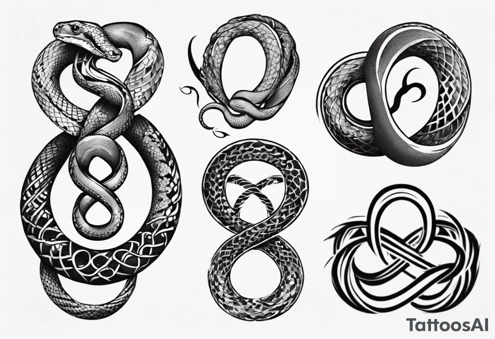infinity snake tattoo idea