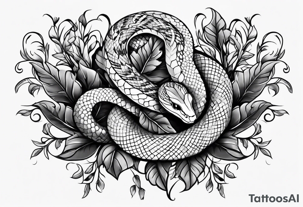 snake with leaves and vines forearm tattoo tattoo idea snake with leaves and vines forearm tattoo tattoo idea