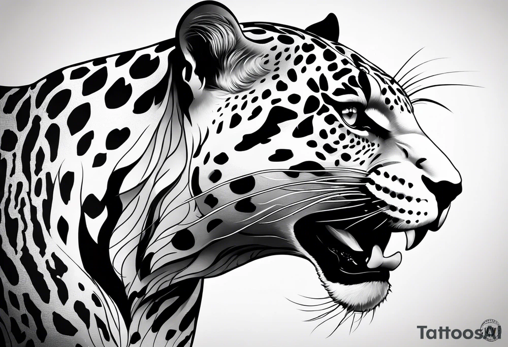 Jaguar in New York city tattoo idea