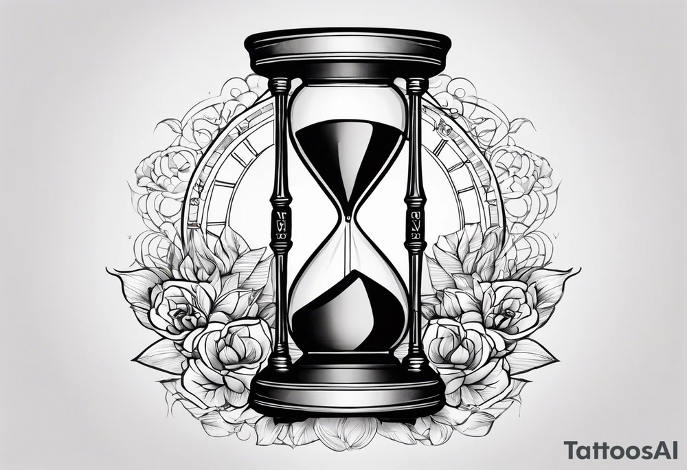 Kaizen Japanese, hour glass to show time is of the essence, veni vidi vici tattoo idea