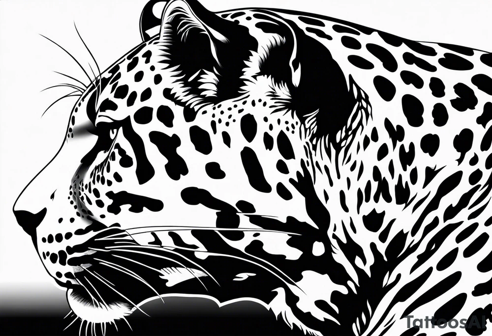 Side view of Jaguar tattoo idea