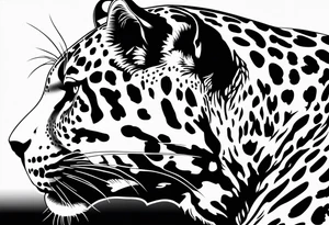 Side view of Jaguar tattoo idea