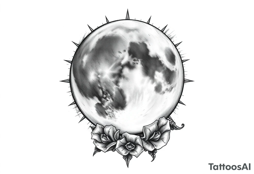 sacred moon tattoo idea