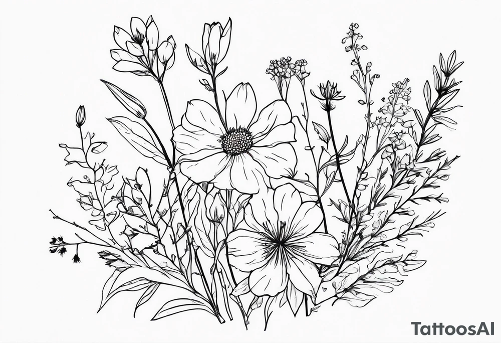 wildflowers tattoo idea
