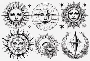 Sonne Mond finline tattoo idea