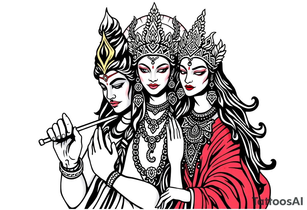 Lord Shiva, Godess Kali, Godess Lilith Together tattoo idea
