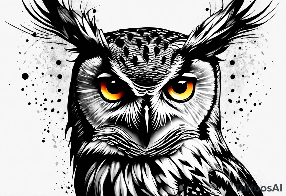 majestic owl tattoo idea