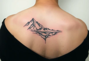 Feminine and fine tatoo of snow and sea tattoo idea