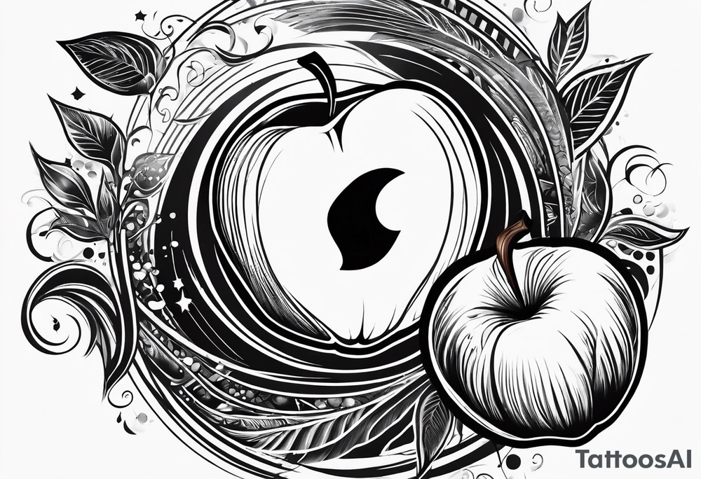 Apple, “Apple of my eye”, dad tattoo idea