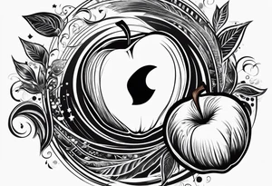 Apple, “Apple of my eye”, dad tattoo idea