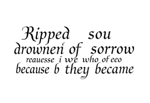 Ripped soul drowned in sorrow because of who they became tattoo idea