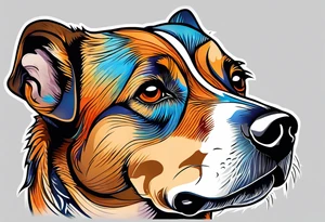 Dog of breed mountain feist named buddy tattoo idea