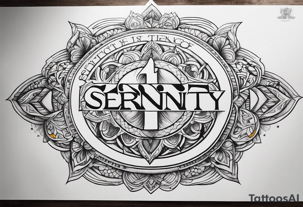 Serenity prayer words side tattoo tattoo idea