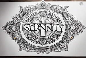 Serenity prayer words side tattoo tattoo idea