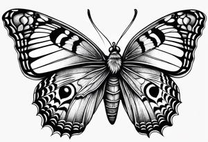 Moth chasing a butterfly tattoo idea