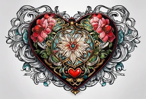 heart locket tattoo idea