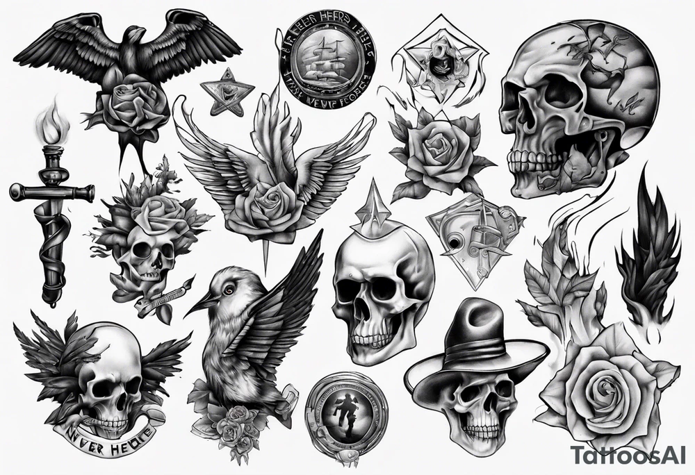 Fallen Heroes Never Forget tattoo idea
