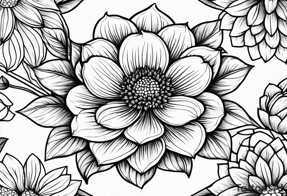 November, December, June birth flowers tattoo idea