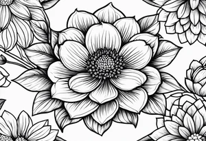 November, December, June birth flowers tattoo idea