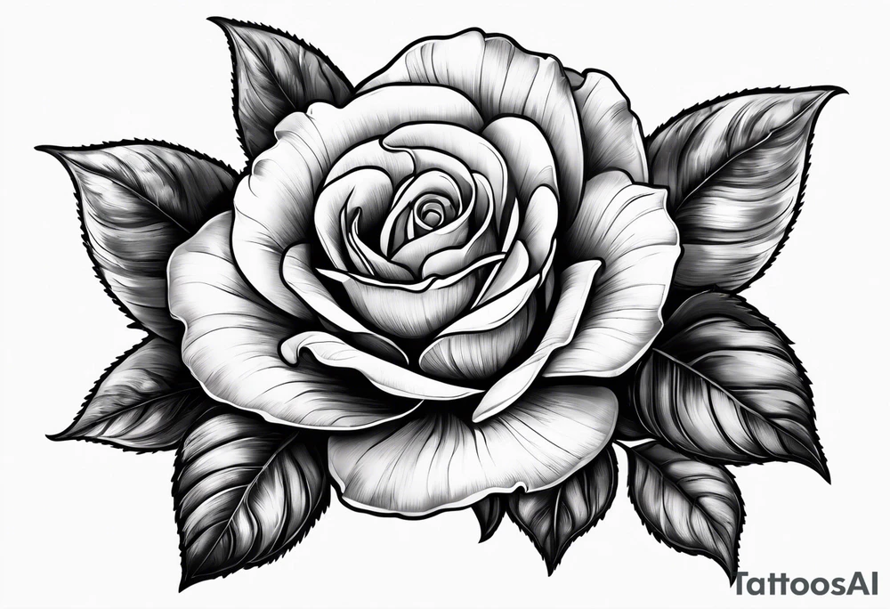 one rose and two violets tattoo idea