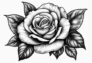 one rose and two violets tattoo idea