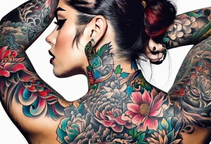 Neck tattoo being ejecting from the skin, symbolizing the release of the voice and freedom from censorship. tattoo idea