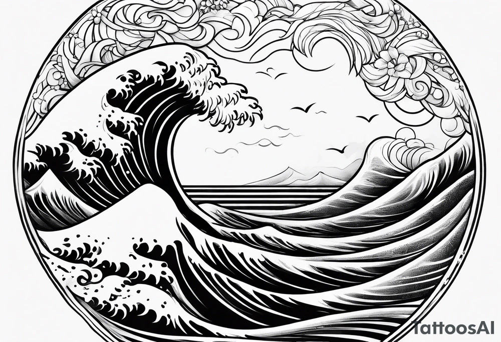 "come what may" written 
in waves tattoo idea