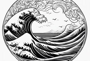 "come what may" written 
in waves tattoo idea