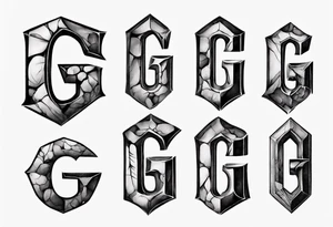 Stone with letter g, cool tattoo idea
