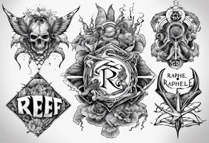 Reef Raphael name tattoo idea