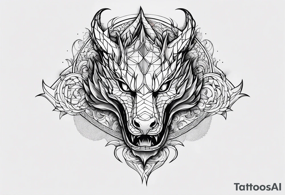 Dragon, tear skin and get out tattoo idea