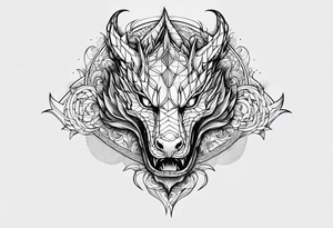 Dragon, tear skin and get out tattoo idea