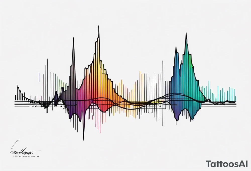 sound wave spectrum tattoo idea