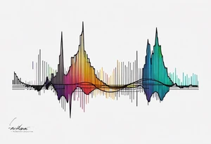 sound wave spectrum tattoo idea