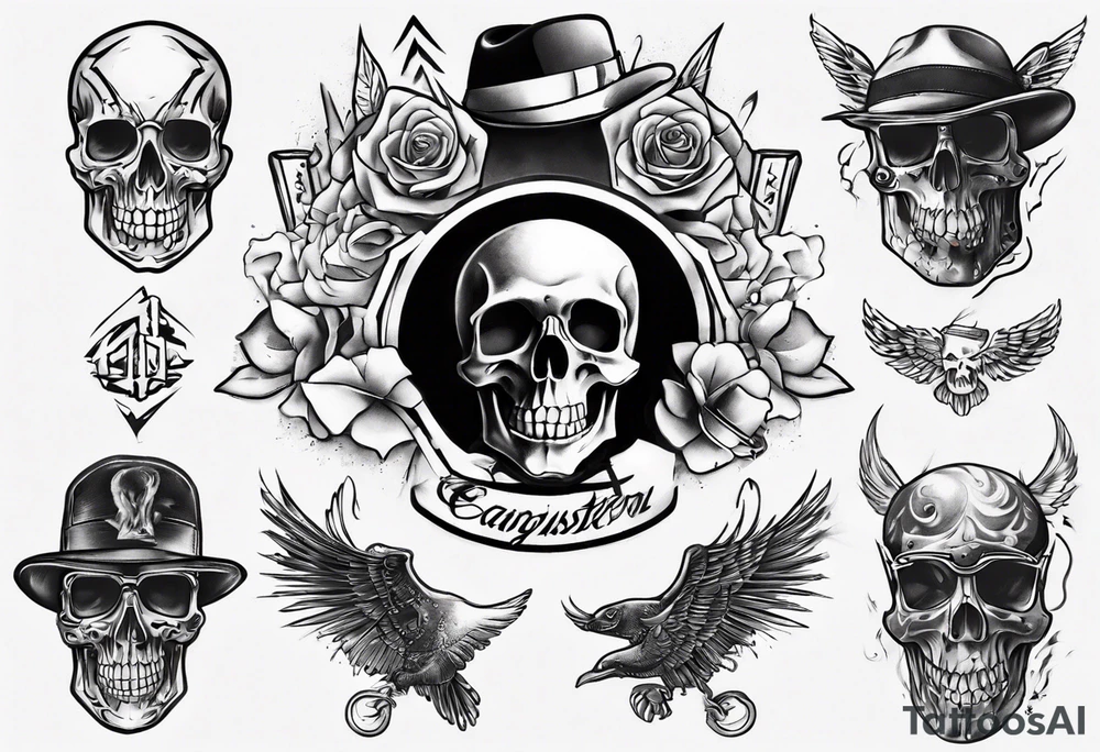 gangster tattoo for back tattoo idea